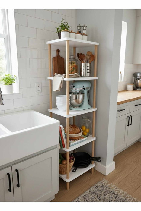 Hanah Home Estantería para Baño Blanca